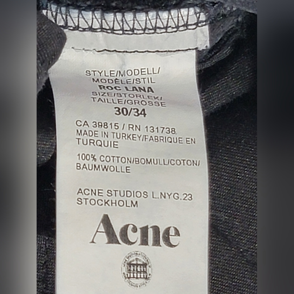BRAND NEW! Acne Studios Roc Lana Dark Blue Jeans Pants - Picture 10 of 16